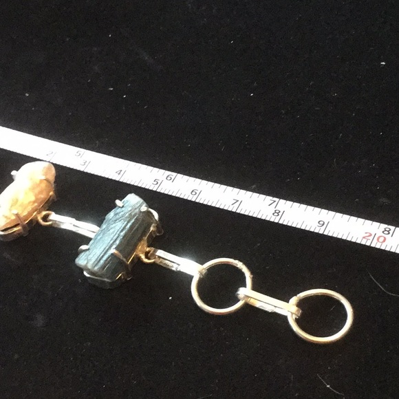 Unique Genuine Kyanite & Natural Pearls Bracelet - Picture 8 of 8